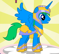 Size: 436x403 | Tagged: safe, oc, oc only, alicorn, pony, pony creator, alicorn oc, armor, peppermint