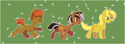 Size: 2539x907 | Tagged: safe, artist:cappydarn, oc, oc only, oc:color boom, oc:star sparkler, oc:ticket, alicorn, pony, alicorn oc, ticketsparkler