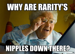 Size: 620x455 | Tagged: safe, image macro, implied crotchboobs, internet grandma surprise, meme, simple background, text