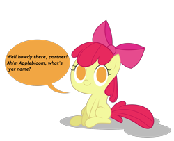 Size: 1525x1241 | Tagged: safe, artist:sauec, apple bloom, simple background, solo, talking to viewer, transparent background