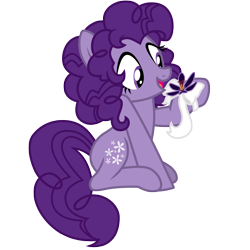 Size: 3000x3000 | Tagged: safe, artist:sunley, blossom, earth pony, pony, g1, g4, bow, female, flower, g1 to g4, generation leap, mare, simple background, sitting, transparent background