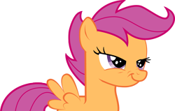 Size: 1500x956 | Tagged: safe, artist:kamartenn, scootaloo, nose wrinkle, simple background, transparent background, vector