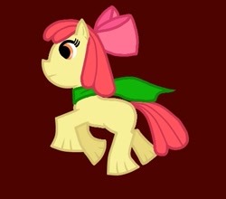 Size: 463x408 | Tagged: safe, apple bloom, earth pony, apple bloom's bow, cyborg 009, female, filly, hair bow, red mane, yellow coat