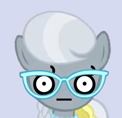 Size: 283x273 | Tagged: safe, silver spoon, pony, glasses, look of disapproval, mane