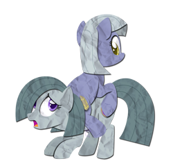 Size: 1307x1267 | Tagged: safe, artist:ieatedaunicorn, limestone pie, marble pie, earth pony, pony, female, mare, ponies riding ponies