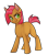 Size: 641x735 | Tagged: safe, artist:ninetail-fox, babs seed, earth pony, brown coat, female, filly, freckles, solo, two toned mane