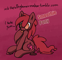 Size: 1280x1244 | Tagged: safe, artist:the-wag, food pony, goo pony, original species, 30 minute art challenge, ponified, smoothie