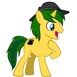 Size: 2048x2048 | Tagged: safe, artist:thecoltalition, oc, oc only, pony, unicorn, hat, simple background, solo, transparent background, vector