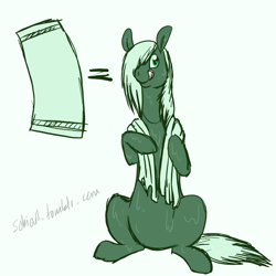 Size: 1000x1000 | Tagged: safe, artist:sobi, 30 minute art challenge, ponified, simple background, towel, white background