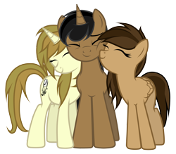 Size: 4000x3500 | Tagged: safe, artist:junkiesnewb, oc, oc only, pegasus, pony, unicorn, simple background, transparent background, vector