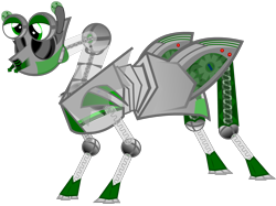 Size: 2880x2150 | Tagged: safe, artist:mrflabbergasted, oc, oc only, earth pony, pony, robot, simple background, solo, transparent background, vector