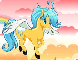 Size: 487x378 | Tagged: safe, screencap, sunshower raindrops, pegasus, pony, dvd game, possible reference, uncanny