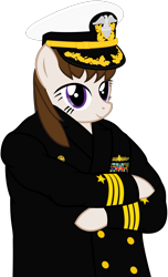 Size: 978x1607 | Tagged: safe, artist:totallynotabronyfim, oc, oc only, oc:dj martinez, all-american girl, clothes, dress uniform, fanfic art, navy, uniform, united states navy, us navy, usn