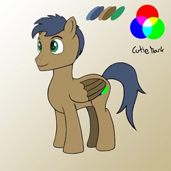 Size: 600x599 | Tagged: safe, artist:bardiel83, oc, oc only, pegasus, pony, cutie mark, drawing, male, smiling, solo, stallion