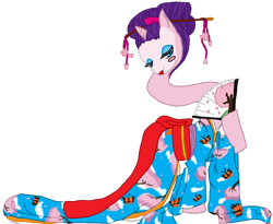 Size: 900x739 | Tagged: safe, artist:rena-muffin, youkai, folklore, impossibly long neck, japan, japanese folklore, rokurokubi, simple background, solo, transparent background