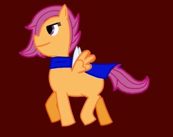 Size: 683x537 | Tagged: safe, scootaloo, pegasus, cyborg 009, female, filly, orange coat, purple mane, solo