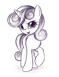 Size: 480x624 | Tagged: source needed, safe, artist:fajeh, sweetie belle, pony, unicorn, female, filly, solo, white coat