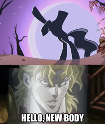 Size: 596x705 | Tagged: safe, headless horse, dio brando, exploitable meme, headless, image macro, joestar meme, jojo's bizarre adventure