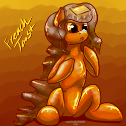 Size: 4000x4000 | Tagged: safe, artist:blindcoyote, food pony, original species, ponified, toast