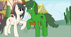 Size: 2954x1539 | Tagged: safe, oc, oc only, bro-knee, brony, pun