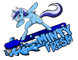 Size: 959x736 | Tagged: safe, artist:xashleymx, minuette, pony, bipedal, solo, toothbrush, toothpaste