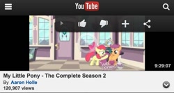 Size: 963x516 | Tagged: safe, edit, edited screencap, screencap, apple bloom, scootaloo, pony, female, filly, youtube link