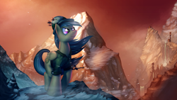 Size: 1280x720 | Tagged: safe, artist:vest, daring do, pony, mane, mountain