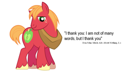 Size: 1016x587 | Tagged: safe, big macintosh, earth pony, pony, male, quote, shakespeare, stallion, text