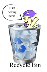 Size: 530x809 | Tagged: safe, artist:marcusmaximus, pluto, princess erroria, 4chan, recycle bin