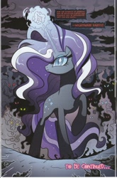 Size: 2024x3074 | Tagged: safe, idw, nightmare rarity, spoiler:comic, comic, moon, nightmare dreamscape, official, scan