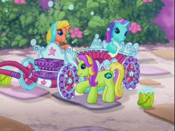 Size: 640x480 | Tagged: safe, pony, unicorn, g3, the runaway rainbow, background pony, bubble, crystal carriage, soap, unicornia, wash, water