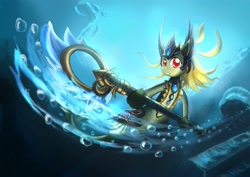 Size: 4093x2894 | Tagged: safe, artist:roshichen, merpony, sea pony, league of legends, nami (league of legends), ponified