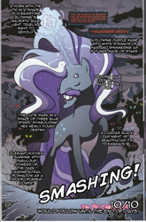 Size: 593x900 | Tagged: safe, artist:superedit, edit, idw, nightmare rarity, spoiler:comic, 10/10, comic, meme, nigel thornberry, official comic, smashing (meme)