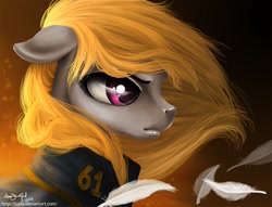 Size: 720x551 | Tagged: safe, artist:paintedhoofprints, oc, oc only, fallout equestria, bust, commission, portrait, solo