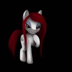 Size: 1024x1024 | Tagged: safe, artist:tres-apples, oc, oc only, female, red mane, simple background, solo