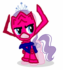 Size: 354x400 | Tagged: safe, edit, diamond tiara, earth pony, pony, female, filly, galactus, ms paint, solo