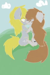 Size: 1000x1500 | Tagged: artist needed, safe, oc, oc only, oc:jerky hooves, female, lesbian, shipping