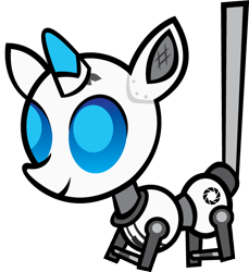 Size: 574x626 | Tagged: safe, artist:alisonwonderland1951, robot, ponified, portal (valve), simple background, solo, transparent background, vector, wheatley