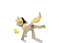 Size: 2146x1565 | Tagged: safe, artist:rainbow-gear-brooks, headset, pewdiepie, ponified, trophy