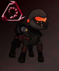 Size: 522x630 | Tagged: artist needed, safe, derpibooru import, armor, avatar, black hand, black hand trooper, brotherhood of nod, command and conquer, crossover, flamethrower, helmet, solo, weapon