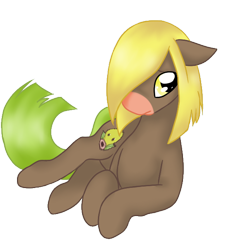 Size: 588x607 | Tagged: safe, artist:mondlichtkatze, derpibooru import, bellsprout, pokémon, ponified, solo