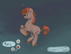 Size: 1500x1143 | Tagged: safe, artist:weepysheep, derpibooru import, oc, oc only, earth pony, pony, adoptable, male, mars, solo, stallion