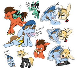 Size: 1228x1080 | Tagged: safe, artist:batlover800, derpibooru import, calhoun, fix-it felix jr., hero's cuties, hero's duty, kissing, magic, ponified, shipping, sugar rush, vanellope von schweetz, wreck-it ralph