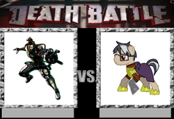 Size: 690x471 | Tagged: safe, derpibooru import, oc, oc only, earth pony, pony, pony creator, bionic commando, death battle, prosthetic limb, prosthetics, spencer