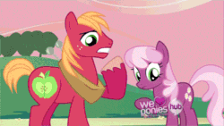 Size: 500x281 | Tagged: safe, derpibooru import, screencap, big macintosh, cheerilee, scootaloo, sweetie belle, earth pony, pegasus, pony, unicorn, hearts and hooves day (episode), animated, blinking, bush, bushicorn, female, filly, frown, gritted teeth, hearts and hooves day, hiding, looking back, male, mare, oh come on, raised hoof, stallion, tree, zip lines