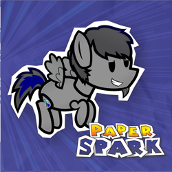 Size: 1934x1931 | Tagged: safe, artist:urpleb3atin, derpibooru import, oc, oc only, crossover, my paper pony, paper mario, paper pony, parody, request, solo