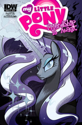 Size: 599x908 | Tagged: safe, artist:glancojusticar, idw, nightmare rarity, spoiler:comic, cover, fake, nightmare grayity