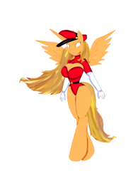 Size: 2448x3264 | Tagged: safe, artist:odiz, derpibooru import, oc, oc only, alicorn, anthro, /mlp/, alicorn oc, anthro oc, hat, m. bison, solo, street fighter, wip