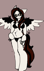 Size: 400x640 | Tagged: safe, oc, oc only, anthro, pegasus, clothes, underwear