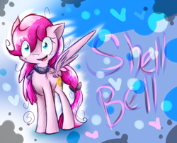 Size: 1020x825 | Tagged: safe, artist:xxshellbellxx, derpibooru import, oc, oc only, pegasus, pony, collar, solo